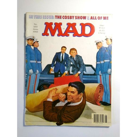 Mad Magazine June 1985 No 255 Ronald Reagan Mike Hammer Cosby Show All Of Me - Picture 2 of 8